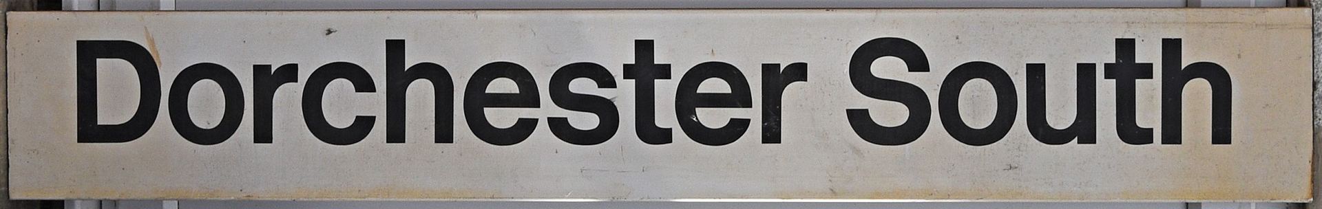 British Rail Station Sign. DORCHESTER SOUTH. Measures 82in x 12in.