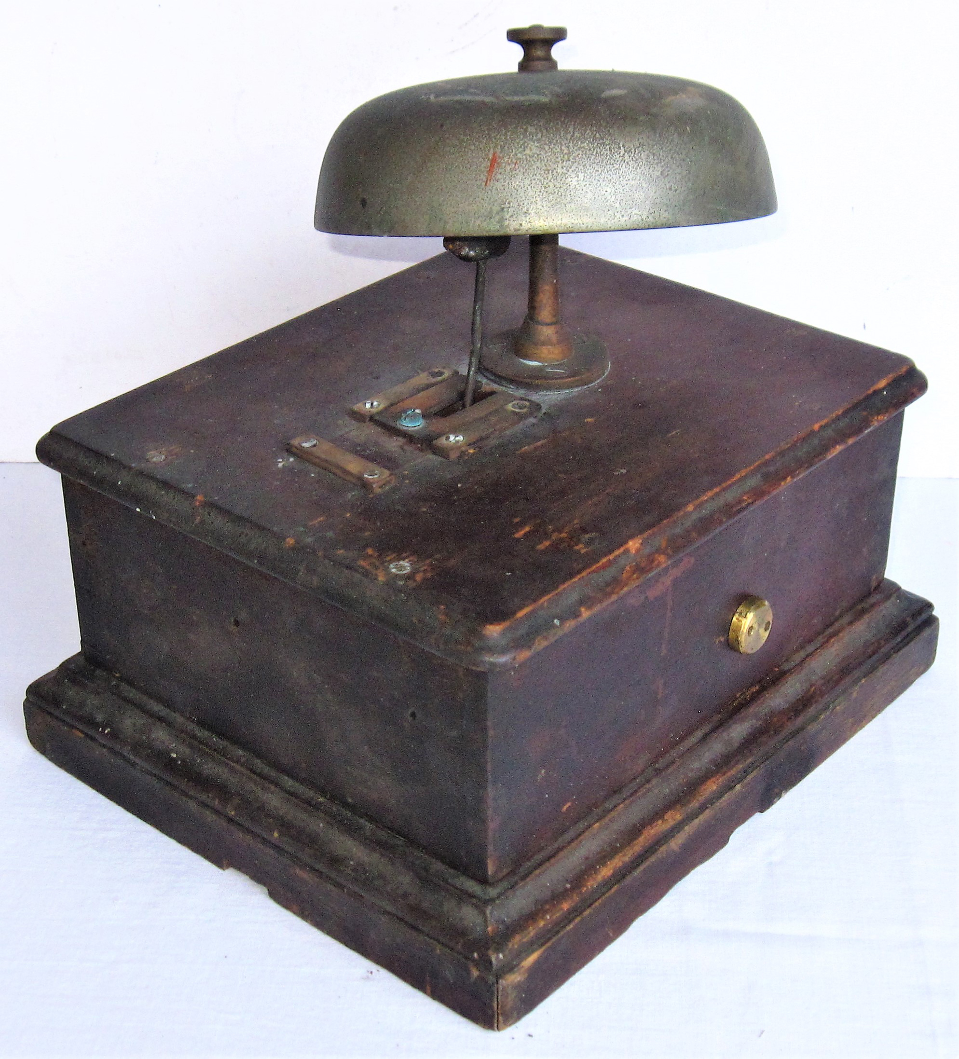 LMS single line Block Bell complete with thumb screws but with damaged stem.