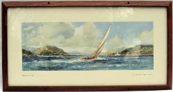 Framed and glazed carriage print. FIRTH OF CLYDE by Frank Mason. Original type frame.