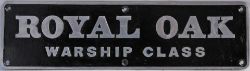 REPRODUCTION Warship Nameplate. Cast by Newton Replicas ROYAL OAK. Nicely painted.