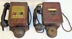 2 x WR two button telephones made by Ericson. Both complete in original condition.