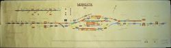BR(S) Signal Box Diagram. MARGATE GE. Measures approximately 6 ft long and quite detailed.