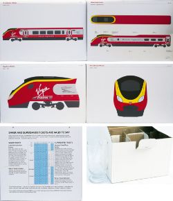 Virgin Trains Livery Display Boards x 4 measuring 33in x 23.25 in together with a Saver and Super