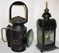 Two Railway Handlamps. SR 4 aspect stamped on side S(E)R T Bladon & Son 1939 together with a