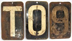 A collection of 3 x GWR/BRW Locomotive head codes. One painted O.O. Common. Rare items seldom seen