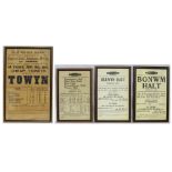 4 x Framed and glazed railway notices. 3 x BR 14 x 9 together with 1 x GWR 13 x 20.