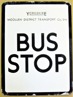 Yorkshire Woollen District Transport Co Bus stop sign