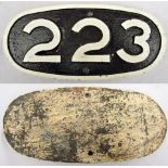 London & South Western Railway Cast iron bridge plate 223. Recovered from Launceston Station on