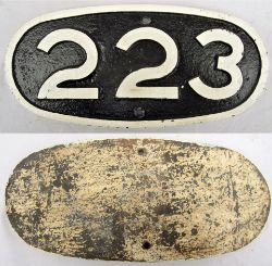 London & South Western Railway Cast iron bridge plate 223. Recovered from Launceston Station on