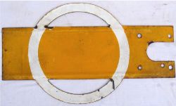 1 x GWR enamel Ringed Goods Signal Arm (Yellow). Good original condition and very rare.