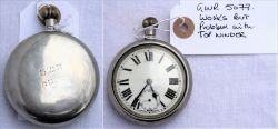 GWR Guards Watch engraved on rear GWR 5077 in small letters. In working condition but top winder