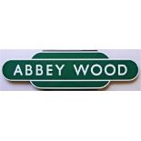 Reproduction BR(S) Totem Sign ABBEY WOOD. A quality enamel manufactured by Trackside.