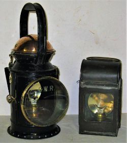 GWR pre grouping copper top Handlamp complete with GWR front glass, colour filters, vessel and