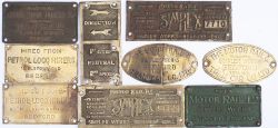 A selection of Simplex worksplates and Hire plates including worksplates 7710 and 5853. 9 items.