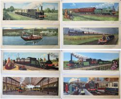 8 x unframed BR(M) Hamilton Ellis carriage prints. TRAVEL IN 1895, 1885, 1880, 1875, 1840, 1850,