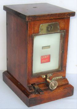 BR(W) Signal Box Lamp Indicator complete with brass No plate 27 in good ex box condition.