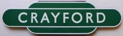 Reproduction BR(S) Totem Sign CRAYFORD. A quality enamel manufactured by Trackside.