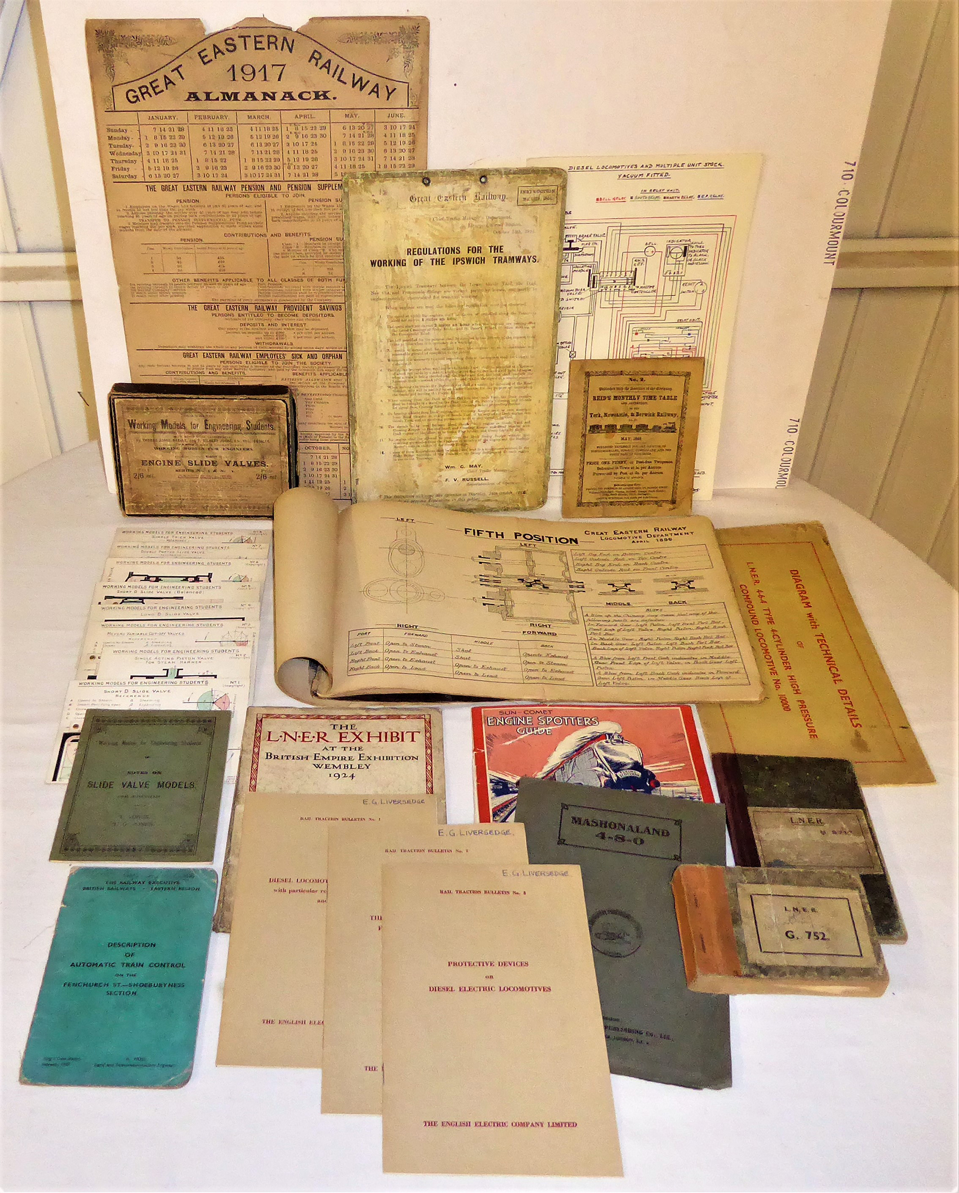 A collection of Railway Paperwork to include mostly GER technical booklets with LNER publications