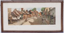 Carriage print HATFIELD HERTFORDSHIRE by Horace Wright. In an original type glazed frame.