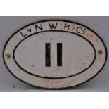 L&NWR Co Bridge Plate 11. Original condition.