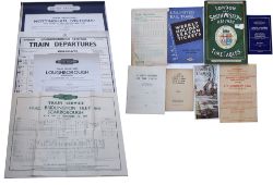 BR time table posters; Hull Bridlington Scarborough & Filey x2 1951, Loughborough Central 1966,