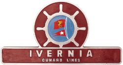 Nameplate IVERNIA ex British Railways class 40 diesel D221 / 40021. Built by English Electric and