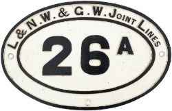 Bridgeplate L&NW & GW JOINT LINES 26A. Oval cast iron measures 17.5in x 11.25in. These suffix