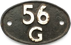 Shedplate 56G Bradford Hammerton Street 1956-1958. In lightly restored condition.