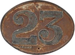 Cornwall railway Bridgeplate 23. Oval cast iron measures 22in x 15.5in and is in as removed