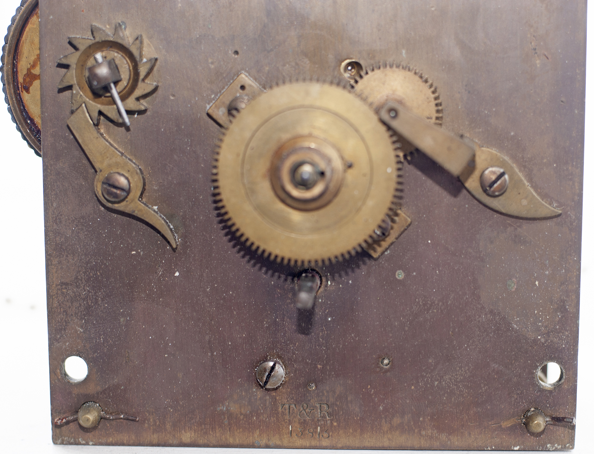 North London Railway 12in dial mahogany cased railway clock with supplied by Thwaites & Reed of - Image 2 of 2