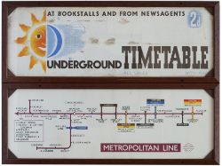 METROPOLITAN LINE Railway Carriage Panel Line Diagram issued March 1959, together with a carriage