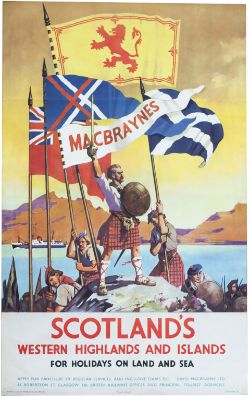 Poster BR/MACBRAYNE SCOTLAND'S WESTERN HIGHLANDS AND ISLANDS, anon. Double Royal 25in x 40in. In