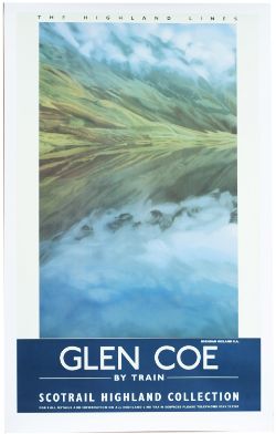 Poster SCOT RAIL GLENCOE by Brendan Neiland R.A. Double Royal 25in x 40in. In excellent condition.