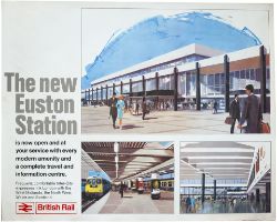 Poster BR(M) THE NEW EUSTON STATION, anon. Quad Royal 50in x 40in. In very good condition.