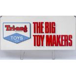 Advertising display stand board TRIANG TOYS LTD THE BIG TOY MAKER. Lithographed tinplate complete