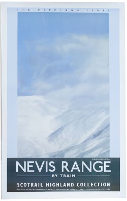 Poster SCOT RAIL NEVIS RANGE by Brendan Neiland R.A. Double Royal 25in x 40in. In excellent