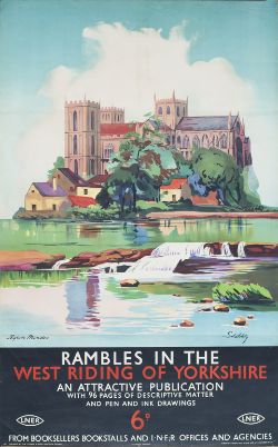 Poster LNER RIPON MINSTER by Schabelsky. Double Royal 25in x 40in. In good condition with some minor