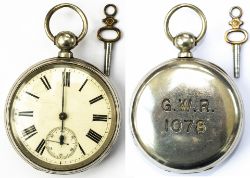 Great Western Railway pre grouping nickel cased pocket watch with a English lever movement fully