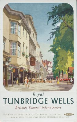 Poster BR(S) ROYAL TUNBRIDGE WELLS by Frank Sherwin. Double Royal 25in x 40in. In very good