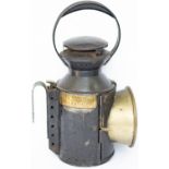 Midland and Great Northern Railway 3 Aspect Handlamp stamped in the reducing cone and handle M&