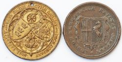 Commemorative medal issued July 16th 1885 for the opening of the Hull Barnsley & West Riding