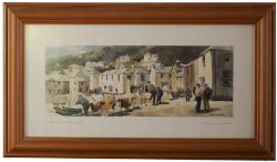 Carriage print MOUSEHOLE near PENZANCE, CORNWALL from an original water colour painting by Jack