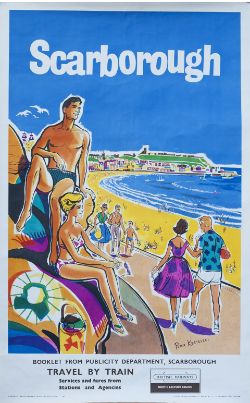 Poster BR(NE) SCARBOROUGH by Peter Kesteven. Double Royal 25in x 40in. In very good condition.