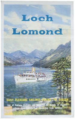 Poster BR(SC) LOCH LOMOND by Alasdair MacFarlane. Double Royal 25in x 40in. In very good