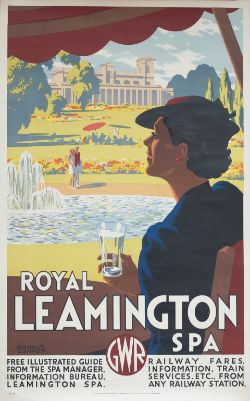 Poster GWR ROYAL LEAMINGTON SPA by Ronald Lampitt. Double Royal 25in x 40in. In excellent
