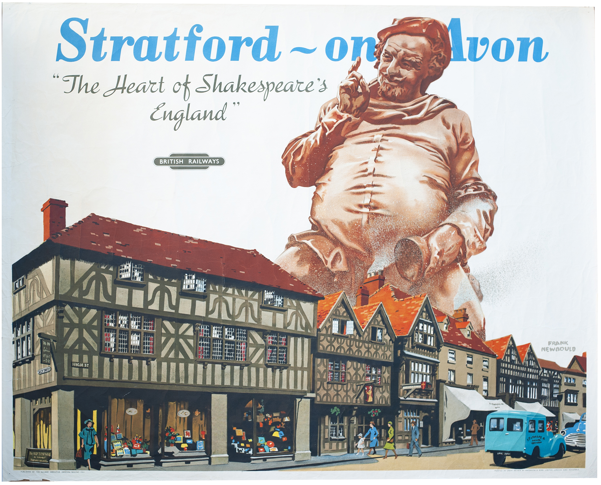 Poster BR(W) STRATFORD-ON-AVON THE HEART OF SHAKESPEARES ENGLAND by Frank Newbould. Quad Royal