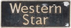 Nameplate WESTERN STAR ex British Railways class 67 diesel 67025. Built by General Motors / Alstom