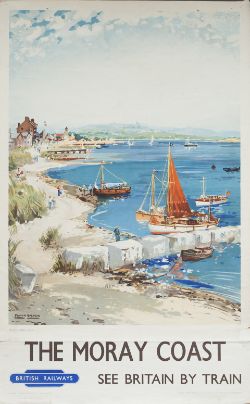 Poster BR(SC) THE MORAY COAST by Frank Mason. Double Royal 25in x 40in. In good condition with