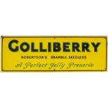 Advertising enamel sign GOLLIBERRY ROBERTSON'S BRAMBLE SEEDLESS A PERFECT JELLY PRESERVE. In very