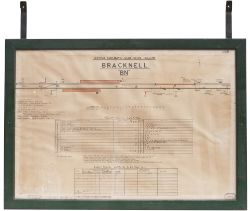 Signal box diagram BRITISH RAILWAYS SOUTHERN REGION BRACKNELL BN dated 29th Nov 1972. Full colour